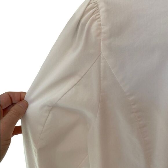 EUC Dalia Collection Long White Blouse with Ruffles - Picture 9 of 11